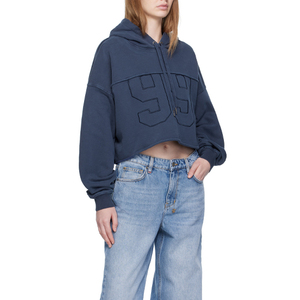 Sudadera con Capucha Extra Grande para Mujer, Estampado de Letras 99 en la Parte Delantera, Sudadera de Jersey de Algodón y Fibra de Bambú, Talla Personalizada, Manga Larga - Product Image 5