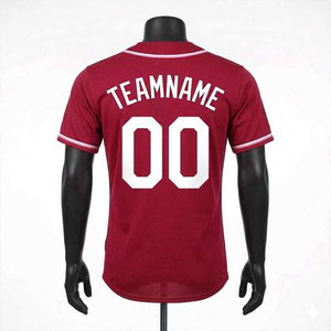 เสื้อเบสบอลแขนสั้นลายทางแบบติดกระดุมเต็มตัว ดีไซน์สั่งทำพิเศษจากปากีสถาน พิมพ์ลายแบบระเหิด ระบายอากาศได้ดี แห้งเร็ว ผลิตจากโพลีเอสเตอร์ 100% - Product Image 3