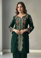 Modeste Designer Haute Qualité Femmes Velours Robe Salwar Kameez Élégant Lourd Pur Viscose Velours Salwar Kameez