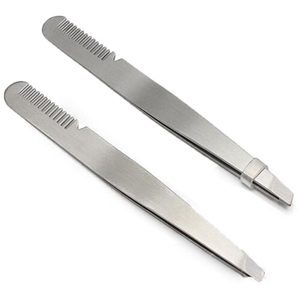 Premium Luxury Comb Tweezer Eyebrow Shaping <b>Tool</b> Stainless Steel <b>Pointed</b> Comfortable Handle Precision Plucking Beauty Tweezer - Product Image 4