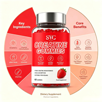Gummies de créatine monohydrate OEM ODM, ingrédients de qualité supérieure, absorption élevée, végétaliennes, à croquer, 60 unités, complément alimentaire, marque privée