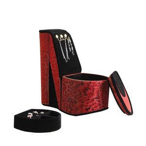 Espositore per Gioielli a Forma di Scarpa con Tacco Alto, Stampa Leopardata, 9 Pollici, con Ganci - Product Image 2