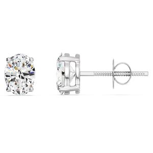 Oval Cut Lab Grown Diamond Stud <b>Earrings</b> - Product Image 4