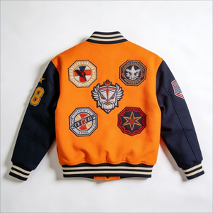 Custom Logo Embroidery 100% Cotton Formal Varsity <b>Jacket</b> Unisex <b>Plus</b> <b>Size</b> Loose Sports - Product Image 2