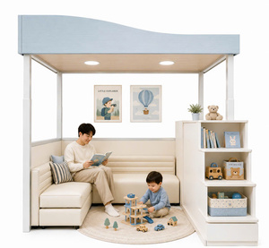 เตียงสองชั้นสำหรับเด็ก Gon Minimalist พร้อมราวกั้นด้านข้าง ปรับความสูงได้ ขนาดเต็ม 120x200 ซม. - Product Image 1