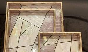 Bandejas de MDF Esmaltadas con Impresión Personalizada de Primera Calidad - Bandejas de Servicio Apilables de Lujo al por Mayor con Motivo de Alfombra Persa y Diseños Personalizados - Product Image 3