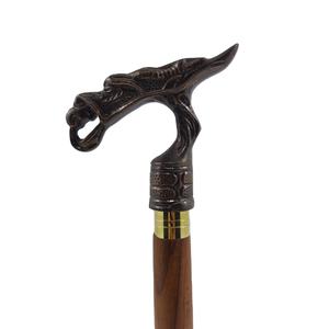 Bastón de madera victoriano hecho a mano con mango, bastón con forma de metal, acabado dorado, regalo clásico Vintage, hombres, mujeres, padre Natural - Product Image 1