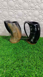 ฮอร์นแก้วแบบชาวไวกิ้งแกะสลักงานทำจากธรรมชาติสั่งทำได้แตรสำหรับดื่มบัฟฟาโล KOI ถ้วย tankard Horn สำหรับเบียร์ - Product Image 3