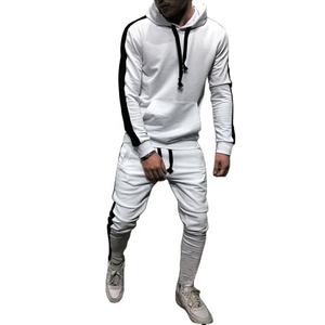 Chándal deportivo unisex de gran tamaño para hombre, conjunto de chándal de algodón 100% con logotipo personalizado y dos piezas lisas para la temporada de primavera - Product Image 1