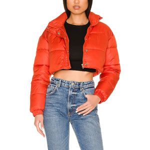 High Quality Outdoor <b>Jacket</b> Winter Wear Warm Casual Women <b>Cropped</b> <b>Puffer</b> <b>Jacket</b> Lightweight Windproof New Latest Fashion - Product Image 3