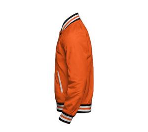 Veste universitaire personnalisée de haute qualité 100% polyester, doublée et matelassée, veste bomber en satin pour hommes - Product Image 4