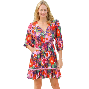 Vestido mini estampado para mujer, vestido de moda de manga larga - Product Image 5