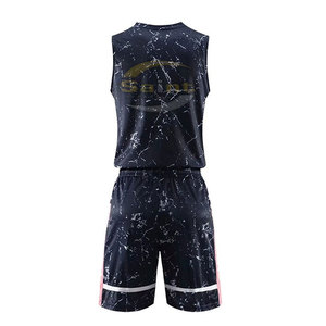 Wholesale <b>Cheap</b> Price Basketball Jerseys Shorts Uniforms Breathable Polyester Material OEM Service Custom Colors Logo High - Product Image 2