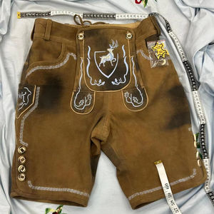 Pantalones Lederhosen Bávaros Alemanes Premium para Hombre, Casuales, Ecológicos, Impermeables, Resistentes al Viento, de Secado Rápido, Hasta la Rodilla, para Oktoberfest - Product Image 1