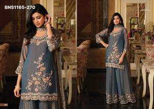 Premium Collection NC Moss with <b>Beads</b> work Cut-Border Readymade Plazzo-Suit-Dupatta Collection Online Shopping India - Product Image 5