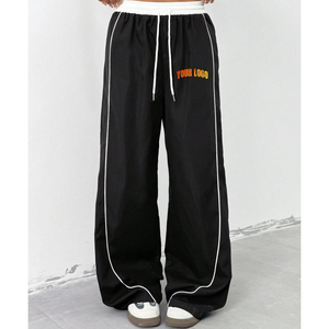 2026 Custom Logo Winter Lace Fleece <b>Elastic</b> <b>Waist</b> Polyester/Cotton Women's High Street <b>Cargo</b> Pockets Eco-Friendly 300g <b>Pants</b> - Product Image 5