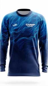 เสื้อเจอร์ซีย์แบบซับลิเมชั่นสั่งทำพิเศษ แขนยาว ทรงปกติ ผลิตจากโพลีเอสเตอร์ 100% สำหรับการแข่งขันและฝึกซ้อม ระบายอากาศได้ดี เหมาะสำหรับผู้ใหญ่ - Product Image 4