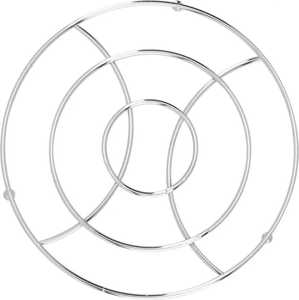 Copper Finish Floral Cast Iron <b>Trivet</b> Round Metal Pot Stand Heavy Duty Heat Resistant Table Protector <b>Kitchen</b> Hot Pad Accessory - Product Image 2