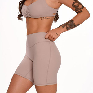 Vêtements de sport pour femmes, shorts de fitness de haute qualité avec bande élastique pour lifter les hanches, motif uni, taille haute en forme de V, vêtements de sport pour la salle de sport - Product Image 1