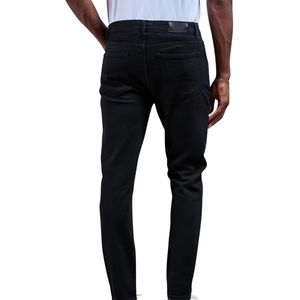 Jean slim en denim, pantalon décontracté tendance, pantalon en coton confortable, design durable à cinq poches pour le quotidien, le streetwear et les voyages - Product Image 2