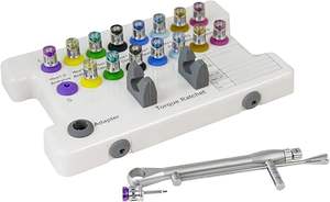 Clé dynamométrique manuelle universelle en acier inoxydable à poignée ergonomique pour prothèse implantaire, 16 pièces, 10-70 Ncm, pour implant dentaire (vente en gros) - Product Image 3