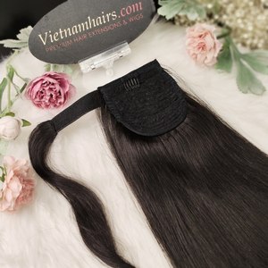 Extensions de queue de cheval en cheveux humains vierges vietnamiens de haute qualité, les plus vendues en 2026 – Cuticules intactes, simple et double tirage, toutes couleurs - Product Image 1