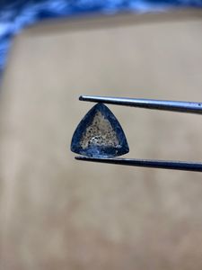 Aigue-marine mousse naturelle polie, taille triangle, pour la fabrication de bijoux (bague, pendentif), effet de couleur, 5mm+, certifiée par un tiers, 200 Ct - Product Image 3