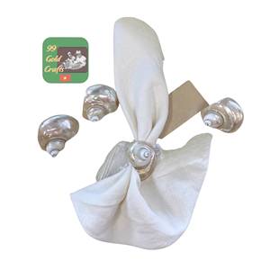 HOT SALE Vietnam Natural Seashell Napkin <b>Ring</b> Eco-Friendly for USA Home Decor Market Wholesale <b>Cheap</b> Bulk Price Export - Product Image 3