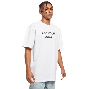 Camiseta 100% de algodón personalizada para hombre, ropa de calle de gran tamaño con hombros caídos y cuello redondo de calidad de lujo, camisetas holgadas para hombre - Product Image 1