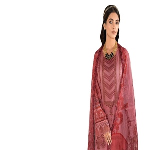 Elegante variedad de césped de lujo sin coser 3 piezas Pakistán indio Shalwar Kameez trajes boda bordado pesado Ramsha Vol MASHAAL - Product Image 1