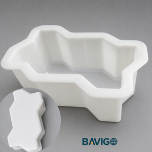 Moule de moulage en plastique PP BAVIGO pour pavés en béton texturés en zigzag, directement de l'usine - Product Image 1