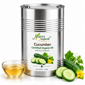 Huile de graines de concombre biologique certifiée pressée à froid, huile végétale Cucumis Sativus pour les formulations cosmétiques de soins de la peau et des cheveux, vente en gros en vrac - Product Image 2