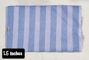Tela ligera y transpirable 100% algodón con estampado de rayas de 1 pulgada para camisas y vestidos de verano para niñas - Product Image 1