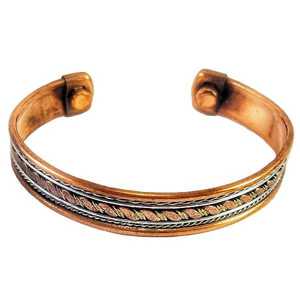 Brazalete de cobre magnético de nuevo diseño, con nudo de cuerda triple retorcido, brazalete de cobre magnético para la artritis. - Product Image 3