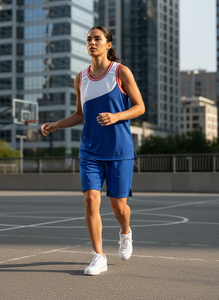 Uniforme de Entrenamiento de Baloncesto de Fábrica OEM, 100% Poliéster, Transpirable, Duradero, Malla sin Mangas, Personalizado con Nombre del Equipo - Product Image 5
