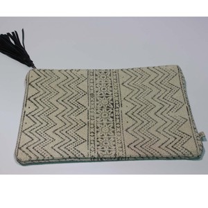 Wholesale Handmade Dhurrie Cotton <b>Cosmetic</b> <b>Bag</b> <b>Large</b> Capacity Women Makeup Organizer Pouch with Leather Tassel - Product Image 1