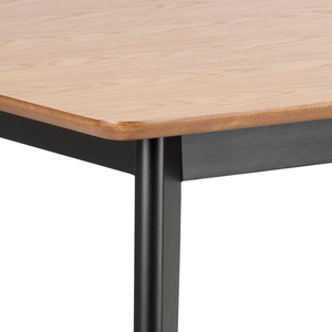 Table à manger rectangulaire moderne en bois avec pieds en métal, style scandinave, design mid-century, pour la maison, 4 places, structure stable - Product Image 5