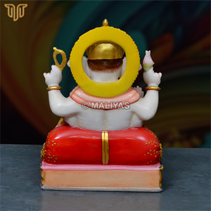 Estatua de Ganesha de Mármol Puro |   Ídolo del Dios Ganesha Hecho a Mano |   Murti de Ganpati de Mármol Premium para Templo en Casa, 10 Pulgadas - Product Image 3