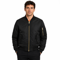 Veste bomber classique MA-1 pour homme avec logo personnalisé, veste de pilote rembourrée coupe-vent d'hiver, manteau imperméable streetwear