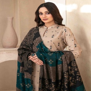 Conjunto Kurta para mujer-Venta completa de trajes de lana de tres piezas de Pakistán e India por Tawakkal Salwar Kameez Dupata vestido indio - Product Image 6