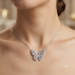 Bijoux de mode unisexe en argent 925, pendentifs et breloques personnalisés mignons en forme de papillon, inspirés de la nature, avec diamants en moissanite, colliers, cadeaux - Product Image 2