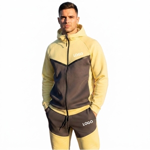 Conjunto Deportivo Casual Elegante para Hombre de Calidad Premium, Chaqueta y Pantalones con Cremalleras y Logotipo Personalizado, Traje Deportivo para Correr y Gimnasio - Product Image 1
