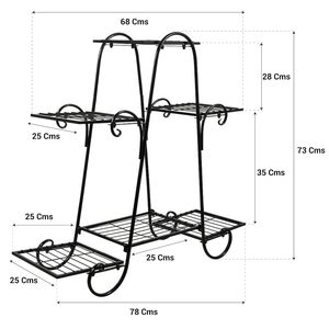 Soporte de Hierro Premium para Plantas, Decoración de Esquinas de Sala de Estar y Exhibición en Balcón/Jardín, para un Estilo Moderno en el Hogar - Product Image 3