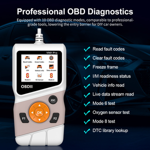 Scanner de diagnostic automobile professionnel V901 Pro avec testeur de batterie, lecteur de codes OBDII complet pour atelier et <span class=keywords><strong>concessionnaire</strong></span> de voitures d'<span class=keywords><strong>occasion</strong></span> - Product Image 3