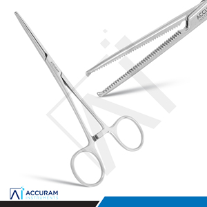 Pinza Hemostática Recta Accuram Rochester Kocher, Pinza Quirúrgica para Arterias, Instrumento de Acero Inoxidable con Bloqueo para Uso Dental, CE - Product Image 3