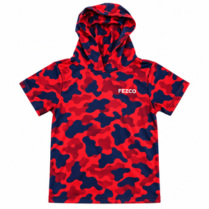 Sweat à capuche personnalisé pour enfant, manches courtes, style hip-hop, pour le sport, la gym, tenue décontractée, kit streetwear sublimé pour garçon - Product Image 2