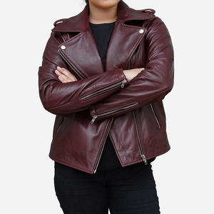 Chaqueta de Cuero Genuino de Alta Calidad para Mujer, Chaqueta de Cuero de Invierno para Mujer, Chaqueta Bomber de Piel de Cordero Genuina para Mujer 2026 - Product Image 4