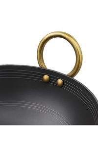 กระทะเหล็กขนาด 2 ลิตร ขอบเรียบ ผลิตด้วยมือ หูจับแข็งแรง ทนทาน ใช้สำหรับผัด ทอด อบในชีวิตประจำวัน - Product Image 2