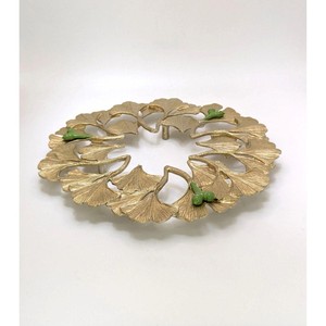 Round Silver Ginkgo Leaf <b>Table</b> Mat Oriental Design Decorative <b>Placemat</b> <b>for</b> Dining <b>Table</b> - Product Image 3