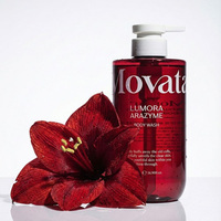 [auracosmetics] Movata Lumora Arazyme Gel de Ducha Exfoliante Suave para la Piel 500ml, Limpiador Hidratante Líquido Herbal